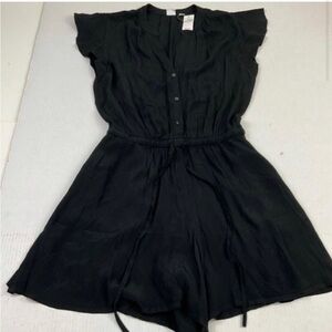 GAP Black Short Sleeve Romper